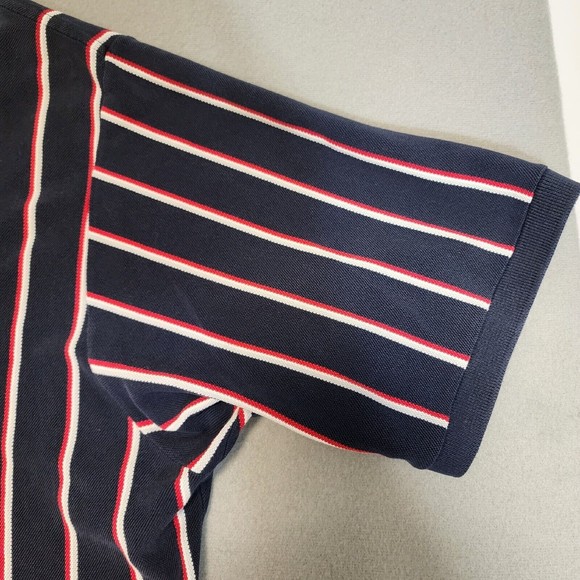 Ralph Lauren Plolo Shirt Mens 2XL Blue with Stripe Short Sleeve Vintage - Picture 6 of 16